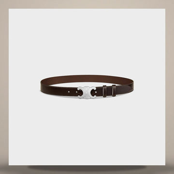 Celine 30MM Trieonf Belt - Vintage Calfskin Dark Brown 45BIE3AJG.19DE 158502746 [P]