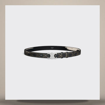 Celine Triomphe Belt 25MM - Triomphe Canvas Black 45AKA2ACO.38SI 158502752 [P]