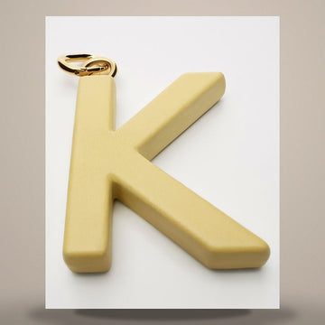 CELINE Alphabet Charms K Letter - Lammleder & Gold-Finish Messing Vintage Gelb B10ET4V37.11VY 158502765 [P]