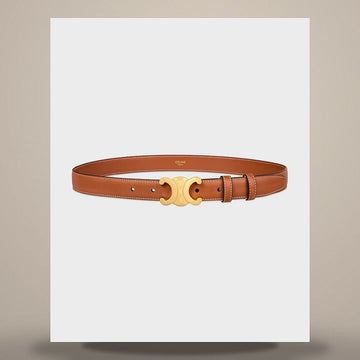 Celine Triomphe Belt 25MM - Natural Calfskin Tan 45AK93A78.04LU 158502763 [P]