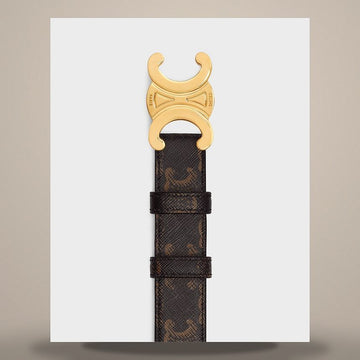 Celine Trionf Belt 25MM - Trionf Canvas Tan 45AK92ACO.04LU 158502769 [P]