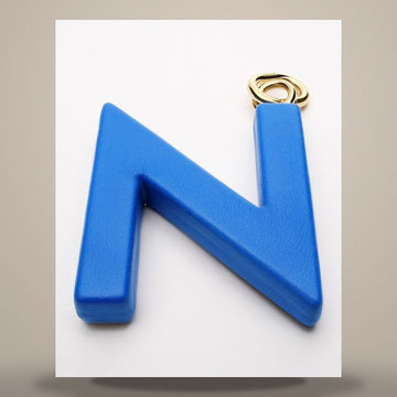 Celine Alphabet Charm N Letter - Lambskin & Gold Finish Brass Ultra Blue B10EV4V43.07QH 158502778 [P]
