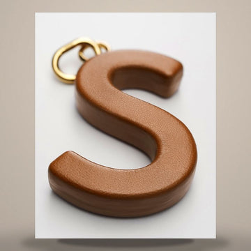 CELINE Alphabet-Anhänger S Letter - Lammleder & Gold-Finish Messing 158502797 [P]