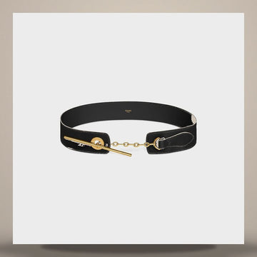 Celine Large 50MM Disc Belt - Supple Natural Calfskin Black 158502799 [P]