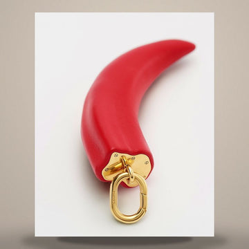 Celine Charm Small Horn - Resin, Leather & Gold Finish Brass Red / Gold B10733F59.27RG 158502803 [P]