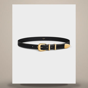 Celine Western Belt 25MM - Taurillon Leather Black 45BAG3A01.38NO 158502804 [P]