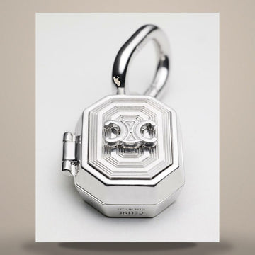 Celine Charming Guilloche Box - Rhodium Finish Brass Silver B10GI4W89.36SI 158502809 [P]