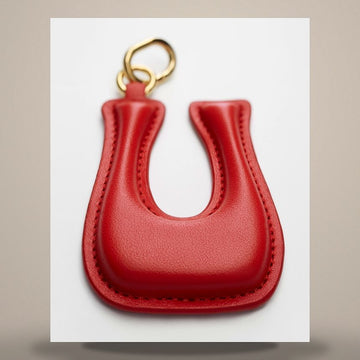 Celine Alphabet Charm U Letter - Lambskin & Gold Finished Brass Ultra Red 158502812 [P]