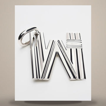 CELINE Alphabet Charms W Letter - Rhodium-Finished Brass 158502818 [P]
