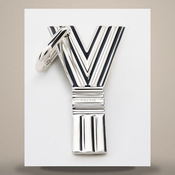 CELINE Alphabet Charms Y Letter - Rhodium-Finish Brass Silver B10FG4V77.36SI 158502823 [P]