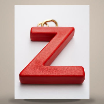 Celine Alphabet Charm Z Letter - Lambskin & Gold Finished Brass Ultra Red 158502824 [P]
