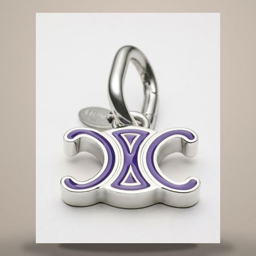 Celine Triomphe Pendant - Enamel & Rhodium Finish Brass Purple / Silver B108X3N20.33PS 158502855 [P]