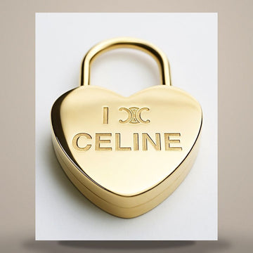 Celine Heart Padlock - Gold Finish Brass 158502856 [P]