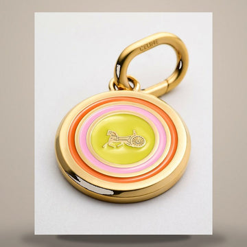 CELINE Charm Sulky Medal - Email & Gold-Finish Brass Gold/ Gelb / Rosa / Orange B101Q6AUE.GGW1 158502857 [P]