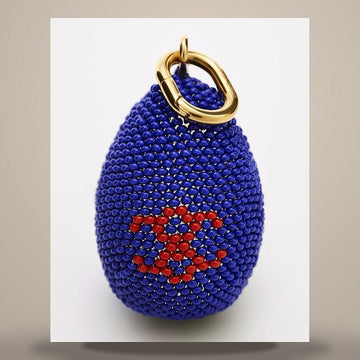 CELINE Perlen-Ei-Anhänger - Perlen & Gold-Finish Messing Marineblau / Rot / Grün / Gold B108Y3N21.GKZ3 158502861 [P]