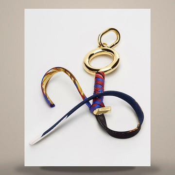 Celine Braided Key - Gold Finish Brass & Silk Multicolor/Gold B10FR4V93.25MO 158502872 [P]
