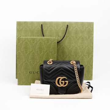 Gucci GG Marmont Mini Shoulder Bag Black 158396652 [P]