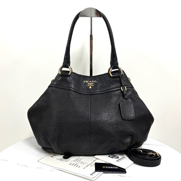 PRADA VITELLO DINO TOTE BAG BLACK 158502967 [P]