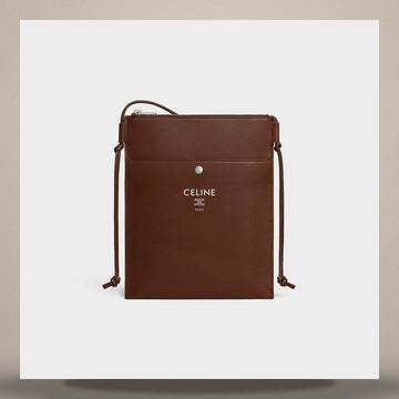 CELINE テイクアウェイ シャープ ポーチ - ソフトラムスキン チョコレート L103B2K05.19KE 158503023 [P]