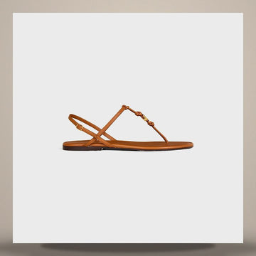 Celine Penny Sandal - Suede Calfskin Cognac 367495276C.18NC 158503028 [P]