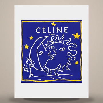 CELINE Square - Seidentwill Blau/Weiß/Gelb 2AW902S39.GDU3 158503036 [P]