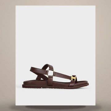 CELINE Triomphe Mode Sandalen - Kalbsleder Dunkelbraun 362225269C.19DK 158505991 [P]