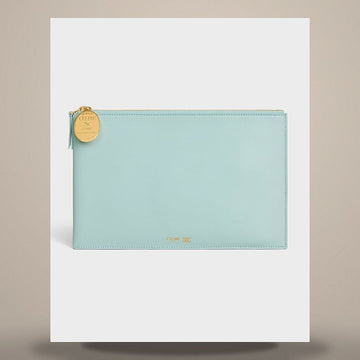 CELINE Duo Pouch - Lammleder Pulverblau / Tiefes Elfenbein 158503073 [P]