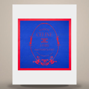 CELINE Quadratisches Seidentuch - Blason Colbert Rot/Blau 2AW905A33.27ZZ 158503078 [P]