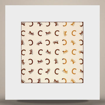 Celine Bandana - Silk Twill Cream/Tan 2AWB62R44.01DT 158503101 [P]
