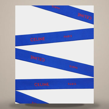 CELINE Lavalier - Seiden Twill Blau/Rot 158503130 [P]