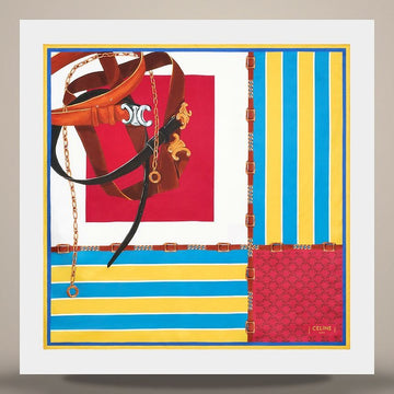 Celine Square - Silk Twill Blue/Yellow/Red 2AW902Q63.GGP2 158503139 [P]