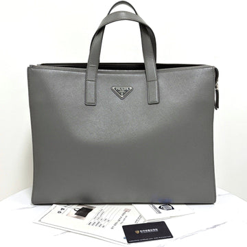 PRADA Dreieckslogo Saffiano Briefcase Tote 158503149 [P]