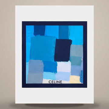 Celine Square - Silk Twill Blue Sky/Navy/Grey 2AW902R95.GDF1 158503181 [P]
