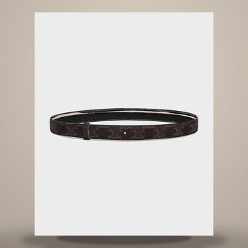 Celine Reversible Strap 25MM - Tumbled Leather & Triomphe Canvas 158503205 [P]