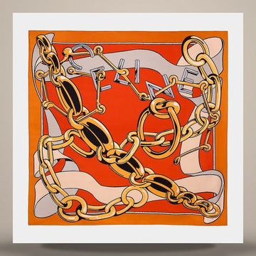 Celine Square - Silk Twill Orange/Gold 2AW902R16.GBQ3 158503213 [P]