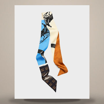 Celine Lavalier - Silk Twill Vanilla/Blue/Brown AA0A62X01.GCW1 158503225 [P]