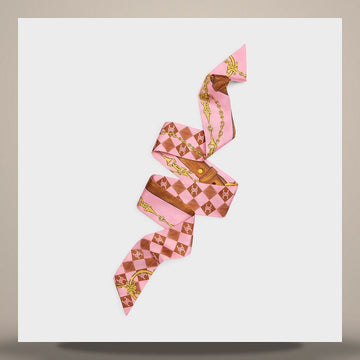 CELINE Lavalier - Seiden-Twill Braun/Rosa/Gold AA0A63L18.FZT3 158503246 [P]