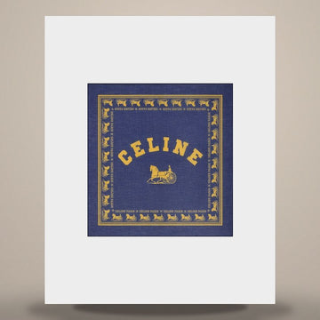 CELINE Bandana - Baumwolle Marineblau/Gelb 2AWB64M58.FYL5 158505070 [P]