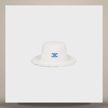 Celine Triomphe Bucket Hat - Cotton Twill White AA0JF2U74.01BC 158505096 [P]