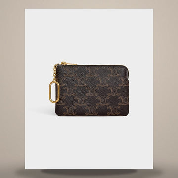 Celine Coin Purse - Triomphe Canvas Black 158505094 [P]