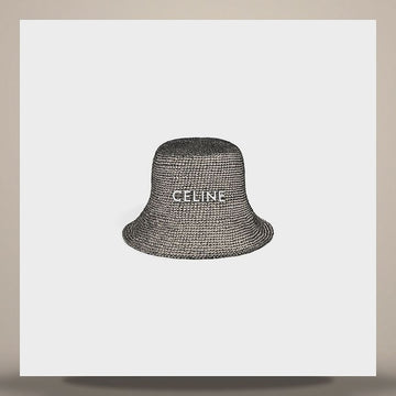 CELINE Bucket Hat - Raphia schwarz AA0IW3L88.38NO 158505101 [P]
