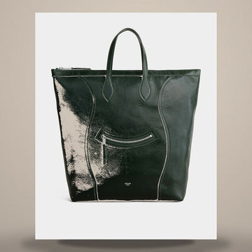 CELINE Vertikaler Cabas Luggage - Shiny Calfskin in Dunkelwald L102A3300.GKW6 158505122 [P]