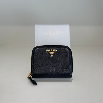 Prada Saffiano Metal Zip Card Holder 158505133 [P]