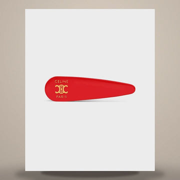 Louis Vuitton Hair Clip - Steel, Subtitles, Varnish Poppy Red / Gold B107U3F93.GJY8 158505159 [P]