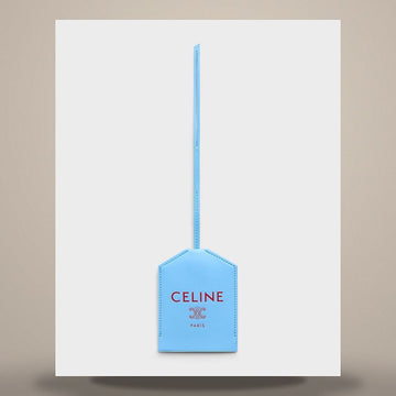CELINE Cloche Clé Takeaway - weiches Lammleder Blau Himmel / Rot B10933N52.GLK5 158505160 [P]