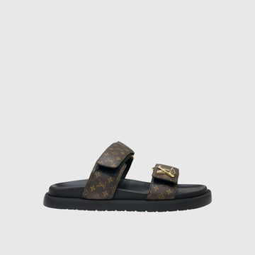 LOUIS VUITTON サンセットフラットコンフォートサンダル 37 158505182 [P]
