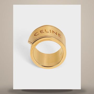Celine Ribbon Large Ring - Gold Finish Brass B10EH4V11.35OR 158505193 [P]