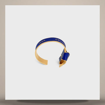 CELINE Schleifenartigen Armreif - Emaille & Gold-Finish Messing Navy / Gold B107B3F67.GJZ0 158505224 [P]