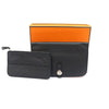 HERMES ブラックトゴレザー ダゴンダイオースリーステンレススチール長財布 H043070CK89 158505261 [P]