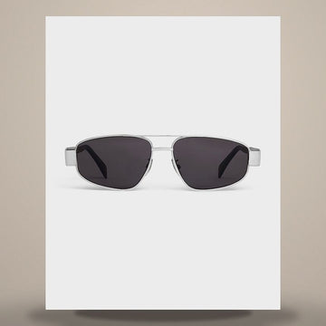 CELINE Triomphe 03 Sonnenbrille - Metall Silber / Rauch 4S281CMLB.36SM 158505446 [P]
